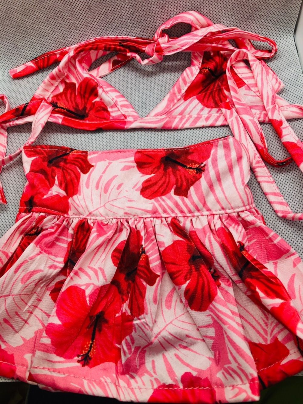 Tropical Floral Halter Swim set for pets Bright Multi